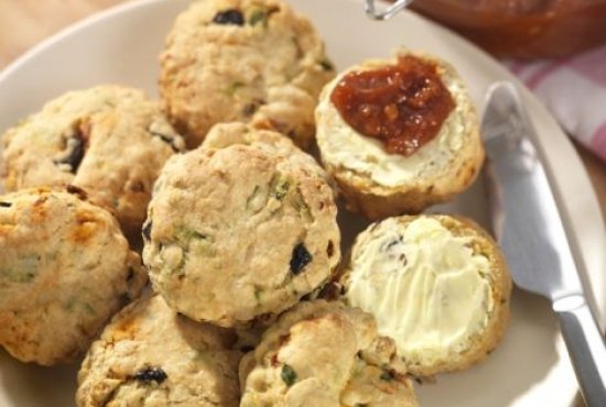 Basil & Olive Scones with Tomato Chutney - Pure Free From