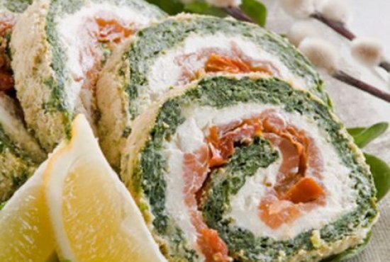 PLAICE AND SMOKED SALMON ROULADES WITH MUSTARD AND DILL