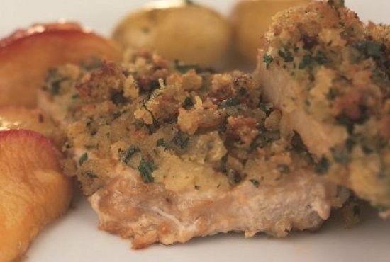PORK WITH GINGER AND PAN FRIED APPLES